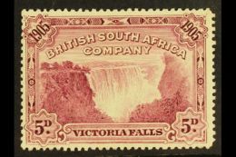 1905 Victoria Falls 5d Claret "Bird In Tree" Variety, SG 96a, Fine Mint. For More Images, Please Visit... - Otros & Sin Clasificación