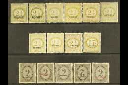 AZORES NEWSPAPER STAMPS 1876-1885 Mint Collection (2 Without Gum) With Almost All Perf & Shade Varieties Plus... - Other & Unclassified