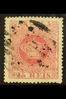 ANGOLA 1875-77 25r Crimson Perf 14 (SG 24, Afinsa 4 D.14), Fine Used, Very Nice Centering, Fresh Colour, Scarce.... - Other & Unclassified
