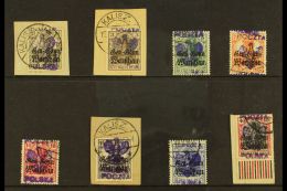 LOCALS - KALISZ 1918 USED SELECTION On A Stock Card With An All Different Type A Opt'd Range Of Values To 40pf. (8... - Other & Unclassified