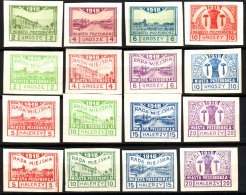 LOCAL ISSUES PRZEDBORZ 1918 All Four Issues Complete Imperf Sets, Michel 3/18 C, Barefoot 3/5c, 7/10B, 11/14C... - Autres & Non Classés