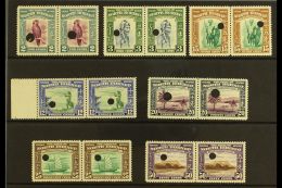 1939 PICTORIALS - PERFORATED PROOF PAIRS Includes 2c Purple & Blue, 3c Blue & Green, 12c Green & Blue,... - Bornéo Du Nord (...-1963)