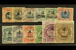 1899 4c Surcharges On 5c To $2, And Wide Setting $5 And $10, SG 112/122, 125/126, Fine Kudat Aug 15th 1899 Cds's... - Nordborneo (...-1963)