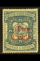 1890 2c On 25c Indigo, SG 51, Very Fine Mint. For More Images, Please Visit... - Nordborneo (...-1963)