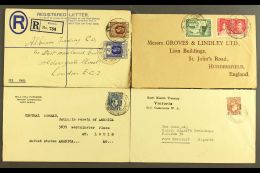 CAMEROONS UNDER BRITISH MANDATE 1932-51 Group Of Covers Incl. 1932 KGV Nigeria 3d Reg'd Stationery Env. With 2d... - Nigeria (...-1960)