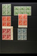 1897-98 MINT BLOCKS 4 & 6. An Attractive Selection Of Mint Blocks Includes ½d Greens SG 66b (block 6)... - Other & Unclassified