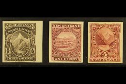 1898-1900 IMPERF PROOFS. ½d Purple-brown, 1d Crimson & 2d Lake Pictorials IMPERF PROOFS Printed On... - Other & Unclassified