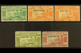 FRENCH: 1938 POSTAGE DUE Complete Set, SG FD 65-69, Fine Cds Used, Presumed Cto. (5) For More Images, Please Visit... - Other & Unclassified