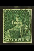 1858 (4d) Green, SG 27, Superb Used With Large Even Margins All Round Clear Proof Like Impression And Crisp, Light... - Mauricio (...-1967)