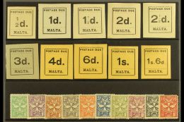 POSTAGE DUE 1925 BOTH Complete Sets, SG 1/20, Fine Mint (20 Stamps) For More Images, Please Visit... - Malte (...-1964)