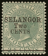 SELANGOR 1891 2c On 24c Green Surch. Type 39, SG 48, Fine Mint. For More Images, Please Visit... - Altri & Non Classificati