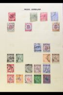 NEGRI SEMBILAN 1891-1971 FINE USED COLLECTION On Leaves, All Different, Inc 1891 2c Opt, 1891-94 Set, 1895-99 To... - Otros & Sin Clasificación