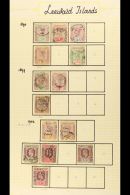 1890-1902 USED COLLECTION On A Page, All Different, Inc 1890 Vals To 1s, 1897 ½d, 1d & 6d (fault)... - Leeward  Islands