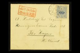 USED IN KOREA 1919 (March) Cover To Netherlands, Bearing 10s Stamp Tied By "Chemulpo" Cds, With Red Boxed Japanese... - Other & Unclassified