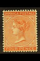 1905-11 4d Red-brown QV, SG 48, Very Fine Mint, Fresh. For More Images, Please Visit... - Giamaica (...-1961)