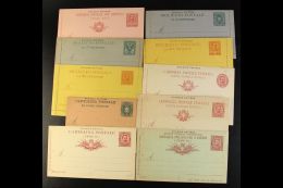 ERITREA 1890's-1910's All Different Collection Of Unused Overprinted Postal & Letter Cards, Complete Reply... - Other & Unclassified