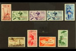 DODECANESE ISLANDS AEGEAN ISLANDS - EGEO 1934 Football Complete Set Inc Airs (Sassone 75/79 & A34/37, SG... - Altri & Non Classificati