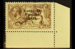 1925-8 2s6d Chocolate-brown, Wide Setting, Overprint In Black Ink, SG 86, Never Hinged Mint., Corner Marginal... - Other & Unclassified