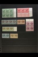 1922-23 SAORSTAT  Varieties, ½d Within Positional Block Of Six, 1d Positional Block Of Three, 4d Within... - Otros & Sin Clasificación