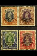 CHAMBA OFFICIALS. 1938-40 KGVI High Values Set, SG O68/71, Never Hinged Mint (4 Stamps) For More Images, Please... - Other & Unclassified