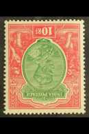 1926-33 10R Green And Scarlet, Watermark Inverted, Very Lightly Hinged Mint. For More Images, Please Visit... - Sonstige & Ohne Zuordnung