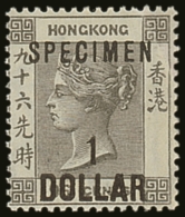 1898 $1 On 96c Black With English Only Surcharge, Overprinted "Specimen", SG 53as, Superb Mint But Corner Crease.... - Altri & Non Classificati