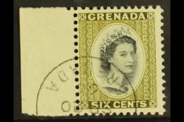 1964 6c Black And Olive Green, QEII, SG 218, Very Fine Marginal Used. For More Images, Please Visit... - Grenada (...-1974)