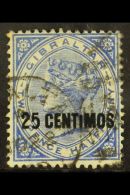 1889 25c On 2½d Bright Blue "Small I" Variety, SG 18ab, Fine Used For More Images, Please Visit... - Gibilterra