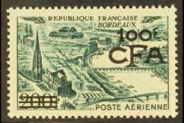 REUNION 1951 100f On 200f Bordeaux AIR, Yvert 49, Very Fine Never Hinged Mint. For More Images, Please Visit... - Autres & Non Classés