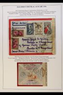 MADAGASCAR 1943-1945 Interesting Group Of Censored Mostly Uprated Postal Stationery Airmail Envelopes With Censor... - Otros & Sin Clasificación