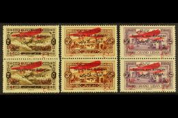 LEBANON 1926 2p+1p Sepia, 3p+2p Brown & 5p+3p Violet Air Refugees Overprints (Yvert 17/19, SG 91/93), Fine... - Otros & Sin Clasificación