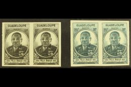 GUADELOUPE 1945 Felix Eboue Set Complete In Imperf Pairs, Yv 176a/177a, Very Fine NHM. (4 Stamps) For More Images,... - Autres & Non Classés