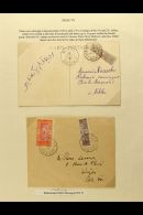 DAHOMEY BISECTS ON COVER 1920-29 Group With 1920 Ppc To Nikki Bearing Bisected 20c Tied By Cotonou Cds, 1920 Cover... - Other & Unclassified