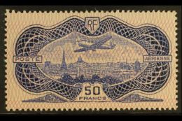 AIRMAILS 1936 50fr Blue "Banknote", Yv 15, Very Fine And Fresh, Lightly Hinged Mint. For More Images, Please Visit... - Altri & Non Classificati