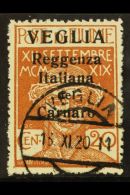 VEGLIA 1920 (13 Nov) 20c Ochre With Large "VEGLIA" Opt, Sassone 3, Fine Used. For More Images, Please Visit... - Fiume