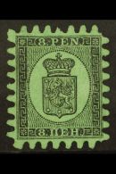 1866-67 8p Black/green Wove Paper, Type II Serpentine Roulette, SG 45, Unused With One Shortish Perf For More... - Altri & Non Classificati