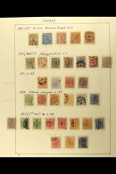 1866-1911 USED COLLECTION In Hingeless Mounts On Leaves, Inc 1866 5p, 20p & 40p (x3, One Repaired) Serpentine... - Otros & Sin Clasificación