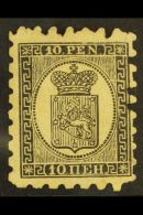 1866 10p Black/buff, Type II Serpentine Roulette Perf, SG 21, Regummed Mint For More Images, Please Visit... - Other & Unclassified