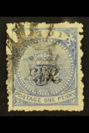 1876-77 1d Blue (Laid Paper) "VOID CORNER" Variety, SG 31b, Used For More Images, Please Visit... - Fidschi-Inseln (...-1970)