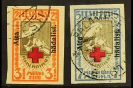 1923 "Aita Hadalist." Charity Overprints Complete Imperf Set (Michel 46/47 B, SG 49A/50A), Very Fine Cds Used,... - Estland