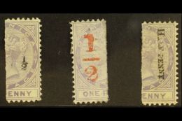 1882-83 Vertically Bisected Set, SG 10/12, Fine Mint (3 Bisects) For More Images, Please Visit... - Dominica (...-1978)