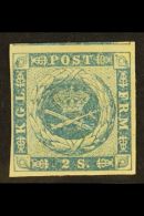 1854-57 2s Blue Dotted Spandrels (SG 7, Michel 3, Facit 3), Never Hinged Mint With Four Good To Large Margins... - Altri & Non Classificati