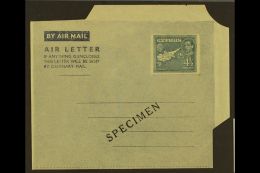 1946 4½p Grey-blue On Grey Aerogramme With "SPECIMEN Overprint (Kessler 1 S, H&G 1var), Fine Unused,... - Other & Unclassified