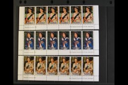 1987 IMPRINT STRIPS $2.80 Surcharges On Queens 60th Birthday Set Of Three, SG 1144/1146, With Each In A Superb... - Cook Islands