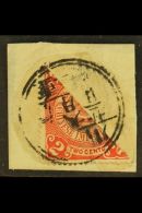 1904 CHUNKING PROVISIONAL BISECT Half Of 2c Deep Red Tied On Small Piece By Chungking Native Cds, SG 135. For More... - Other & Unclassified