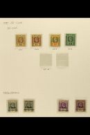 1921 - 1932 SUPERB MINT COLLECTION Fresh Mint Collection Displayed On Pages And Including Varieties With 3c Green... - Ceilán (...-1947)
