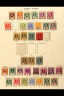 1912 - 1937 FRESH MINT ONLY COLLECTION Attractive Collection On Printed Pages With 1912 Geo V Set To 10r,  Also 1r... - Ceilán (...-1947)