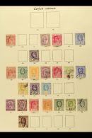 1903-1936 COLLECTION ON PRINTED PAGES Mint And Used, Mainly Fine And Fresh. Note KEVII Ranges To 75c; 1912-25... - Ceylan (...-1947)