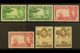 1938-48 Both 2s And 5s Shades, Both 10s Perfs, SG 124/126a, Fine Mint. (6) For More Images, Please Visit... - Kaimaninseln