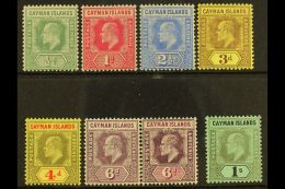 1907-09 MCA Wmk Set Inc Both 6d Shades To 1s, SG 25/31, Fine Mint (8 Stamps) For More Images, Please Visit... - Caimán (Islas)